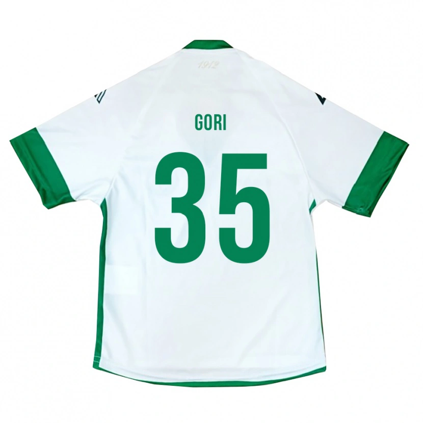 Danxen Kid Gabriele Gori #35 White Green Blue Away Jersey 2025/26 T-Shirt
