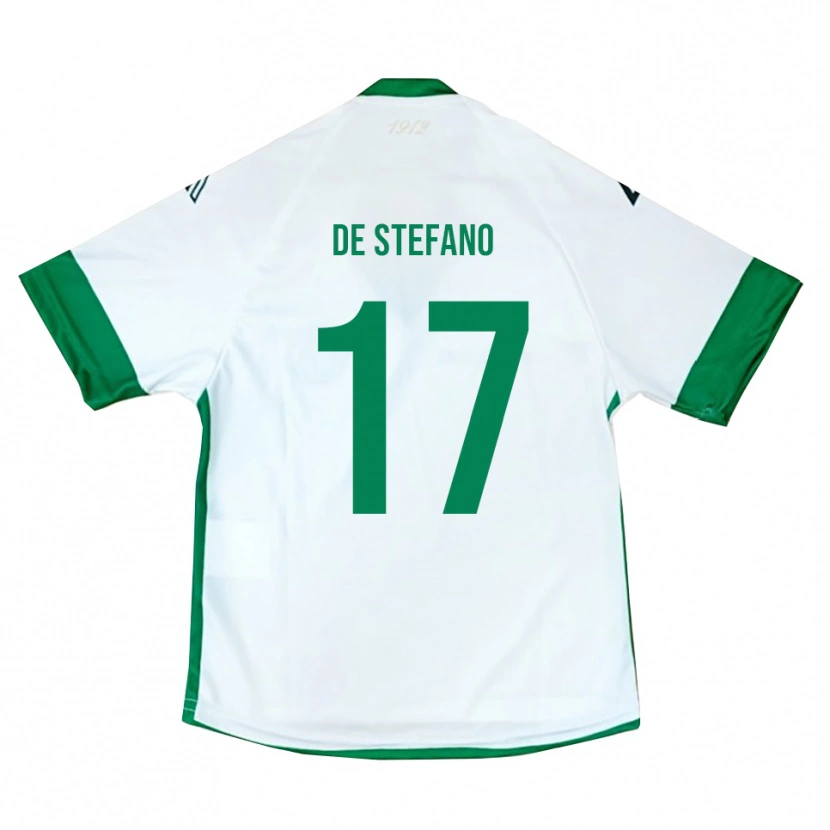 Danxen Kid Nicolò De Stefano #17 White Green Blue Away Jersey 2025/26 T-Shirt