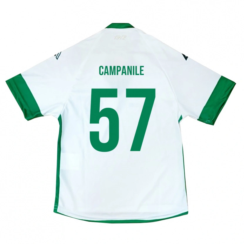 Danxen Kid Alessandro Campanile #57 White Green Blue Away Jersey 2025/26 T-Shirt