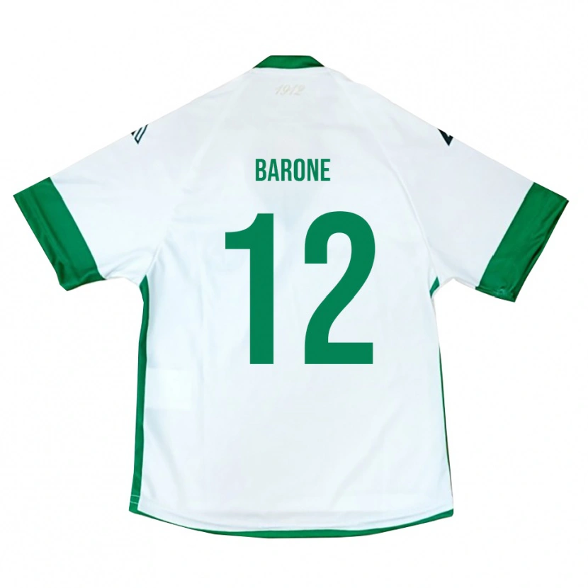 Danxen Kid Filippo Barone #12 White Green Blue Away Jersey 2025/26 T-Shirt