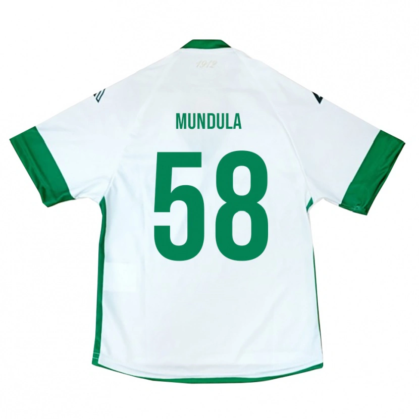 Danxen Kid Ciro Mundula #58 White Green Blue Away Jersey 2025/26 T-Shirt