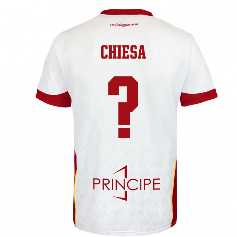 Danxen Kid Riccardo Chiesa #0 White Red Away Jersey 2025/26 T-Shirt
