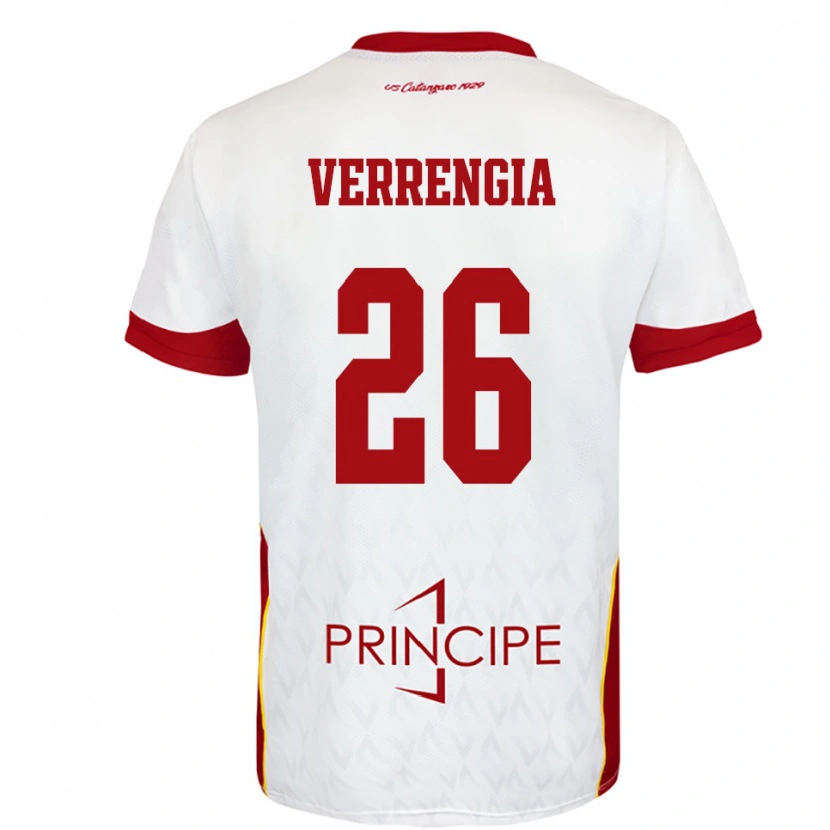 Danxen Kid Bruno Verrengia #26 White Red Away Jersey 2025/26 T-Shirt