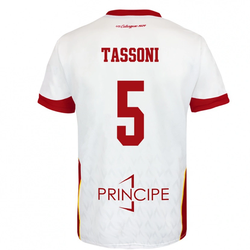 Danxen Kid Raul Tassoni #5 White Red Away Jersey 2025/26 T-Shirt