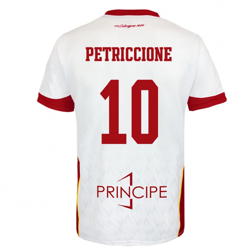 Danxen Kid Jacopo Petriccione #10 White Red Away Jersey 2025/26 T-Shirt