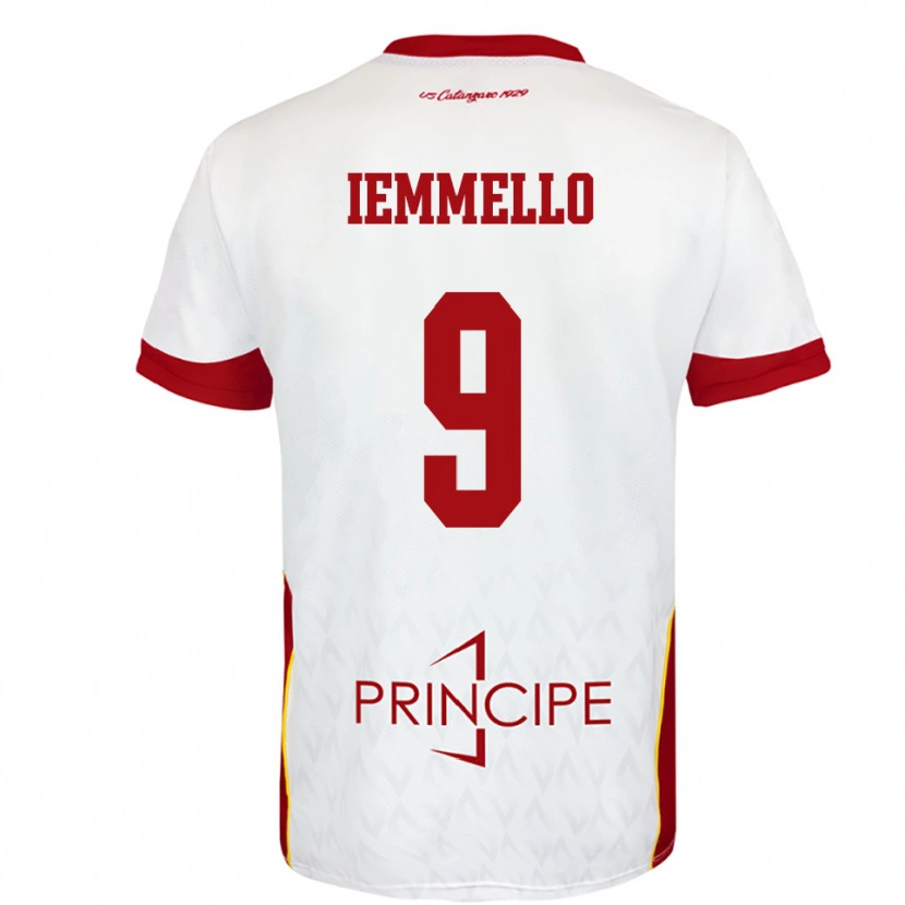 Danxen Kid Pietro Iemmello #9 White Red Away Jersey 2025/26 T-Shirt