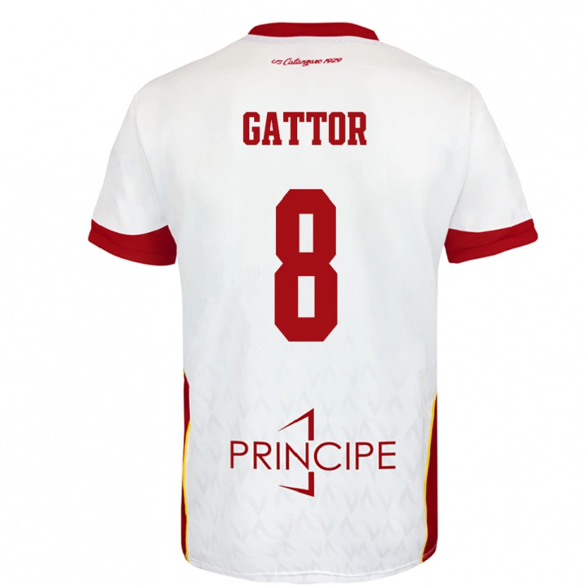 Danxen Kid Gianluca Gattor #8 White Red Away Jersey 2025/26 T-Shirt