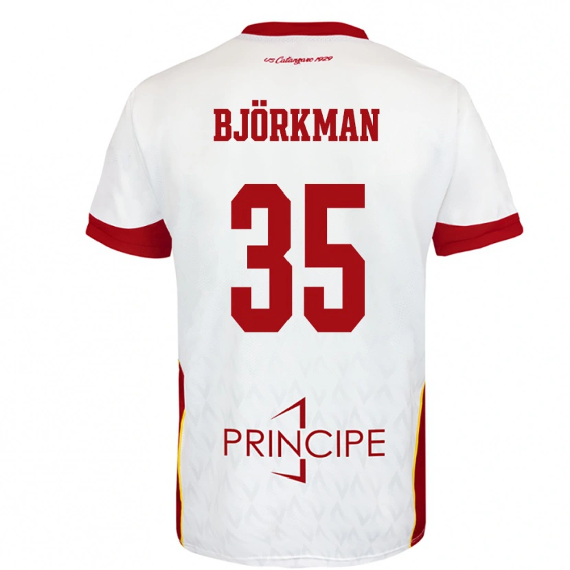 Danxen Kid Robin Björkman #35 White Red Away Jersey 2025/26 T-Shirt