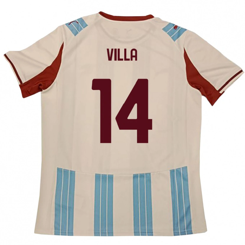 Danxen Kid Luca Villa #14 Sky Blue White Away Jersey 2025/26 T-Shirt