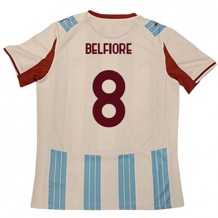 Danxen Kid Edoardo Belfiore #8 Sky Blue White Away Jersey 2025/26 T-Shirt