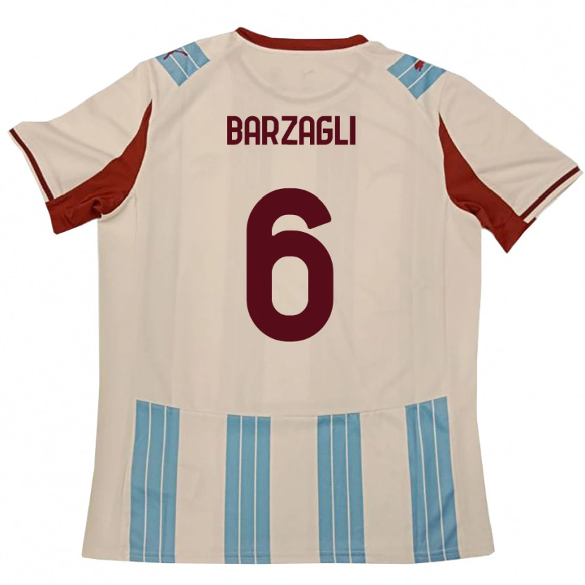 Danxen Kid Gabriele Barzagli #6 Sky Blue White Away Jersey 2025/26 T-Shirt