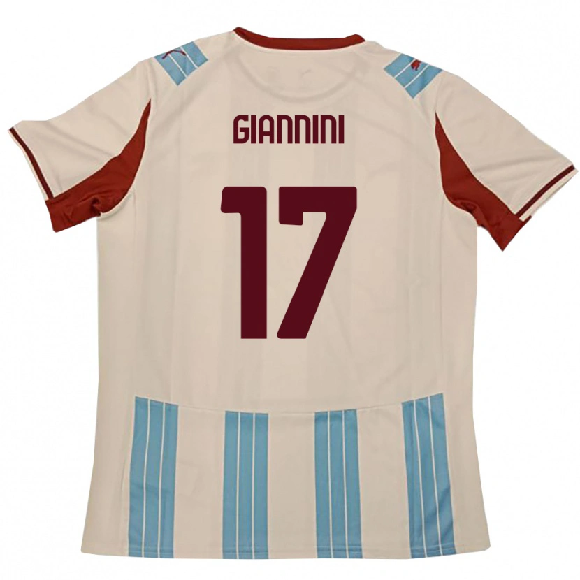 Danxen Kid Emanuele Giannini #17 Sky Blue White Away Jersey 2025/26 T-Shirt