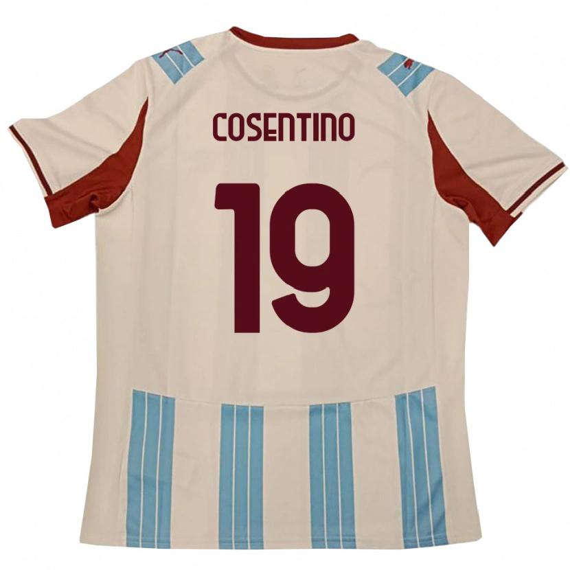 Danxen Kid Aldo Cosentino #19 Sky Blue White Away Jersey 2025/26 T-Shirt
