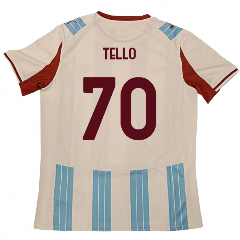 Danxen Kid Andrés Tello #70 Sky Blue White Away Jersey 2025/26 T-Shirt