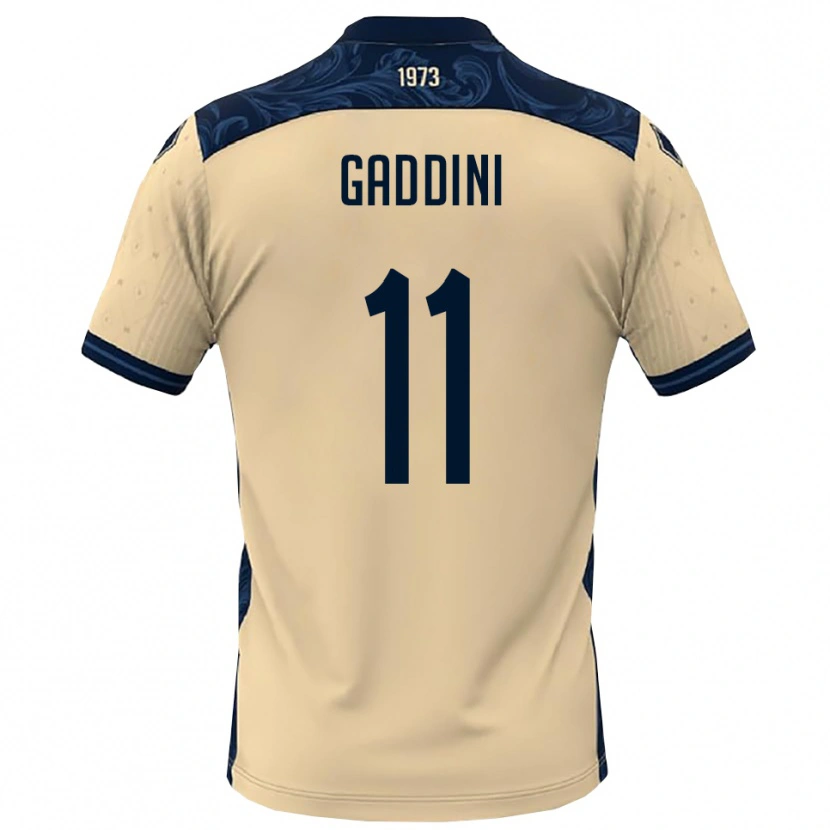 Danxen Kid Mattia Gaddini #11 White Navy Away Jersey 2025/26 T-Shirt