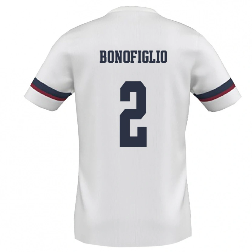 Danxen Kid Lucio Bonofiglio #2 White Red Away Jersey 2025/26 T-Shirt