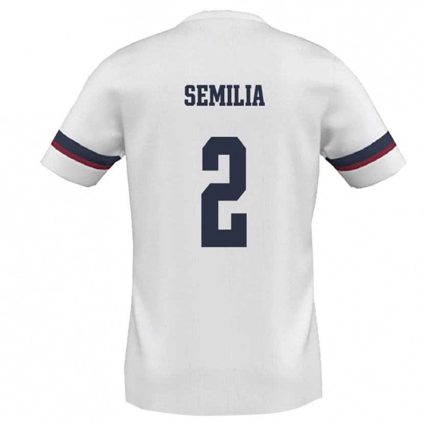 Danxen Kid Cristian Semilia #2 White Red Away Jersey 2025/26 T-Shirt