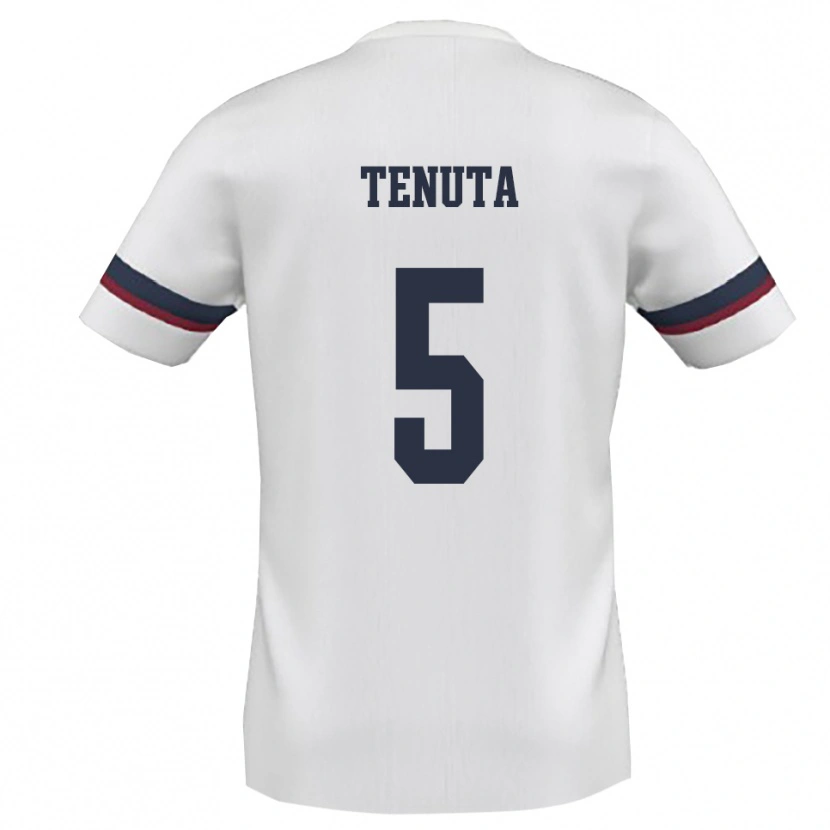 Danxen Kid Alessandro Tenuta #5 White Red Away Jersey 2025/26 T-Shirt