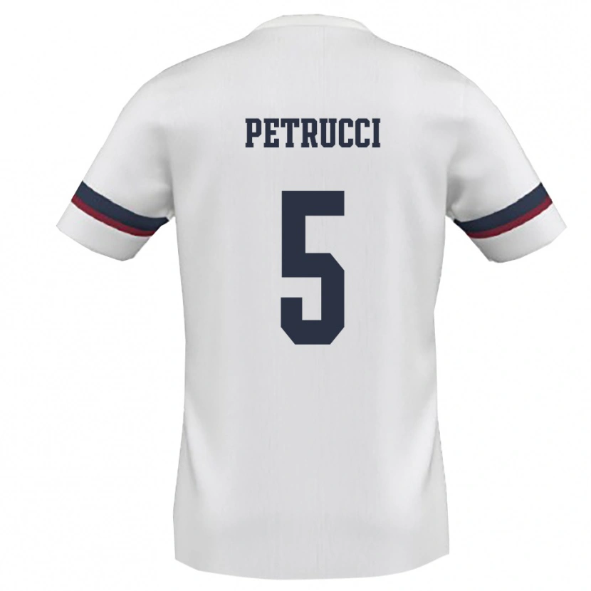 Danxen Kid Gianluca Petrucci #5 White Red Away Jersey 2025/26 T-Shirt