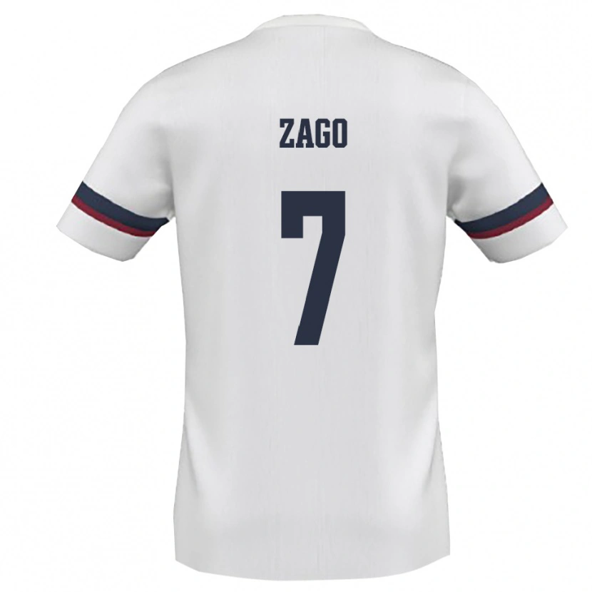 Danxen Kid Federico Zago #7 White Red Away Jersey 2025/26 T-Shirt