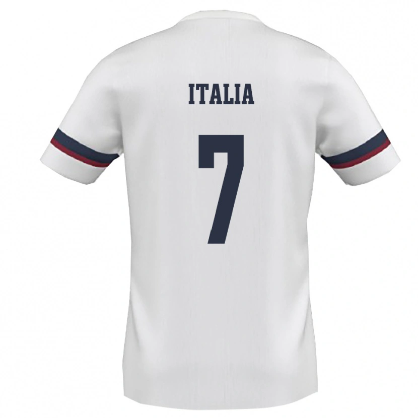 Danxen Kid Matteo Italia #7 White Red Away Jersey 2025/26 T-Shirt