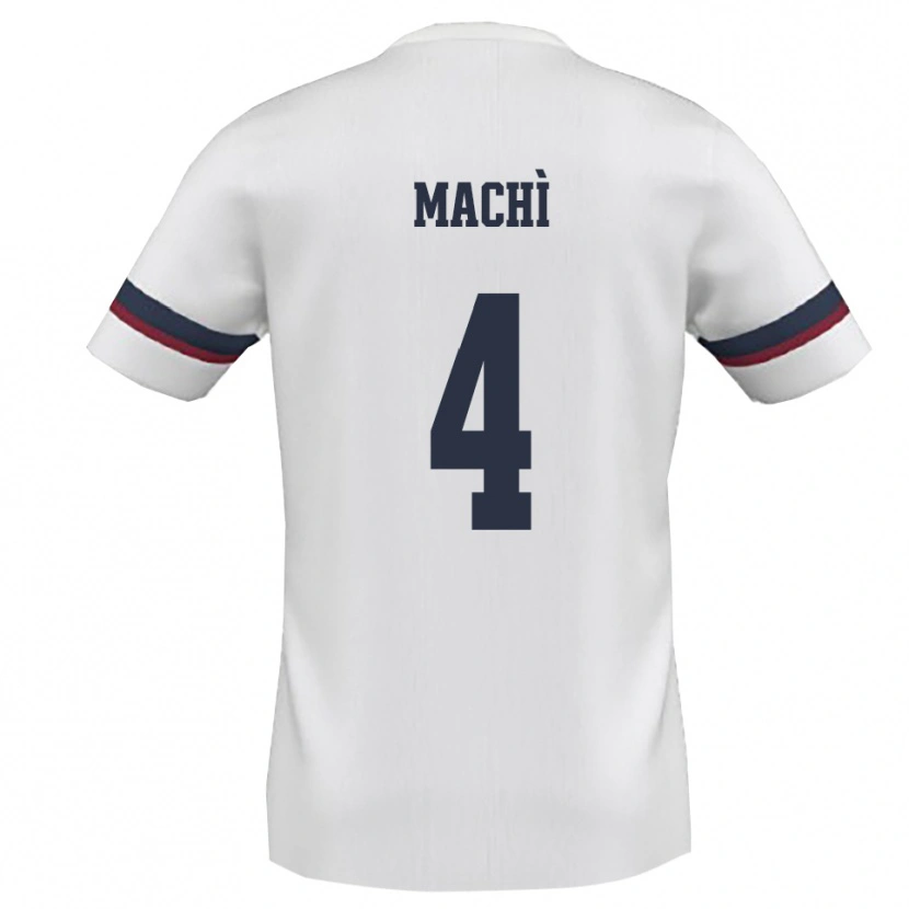 Danxen Kid Christian Machì #4 White Red Away Jersey 2025/26 T-Shirt