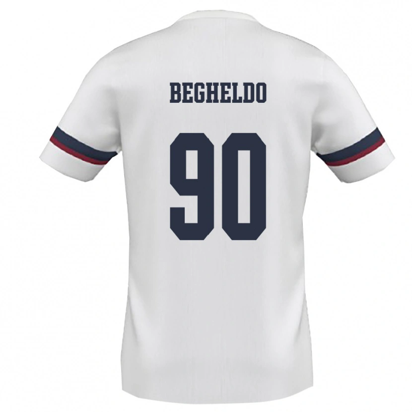 Danxen Kid Gianmarco Begheldo #90 White Red Away Jersey 2025/26 T-Shirt