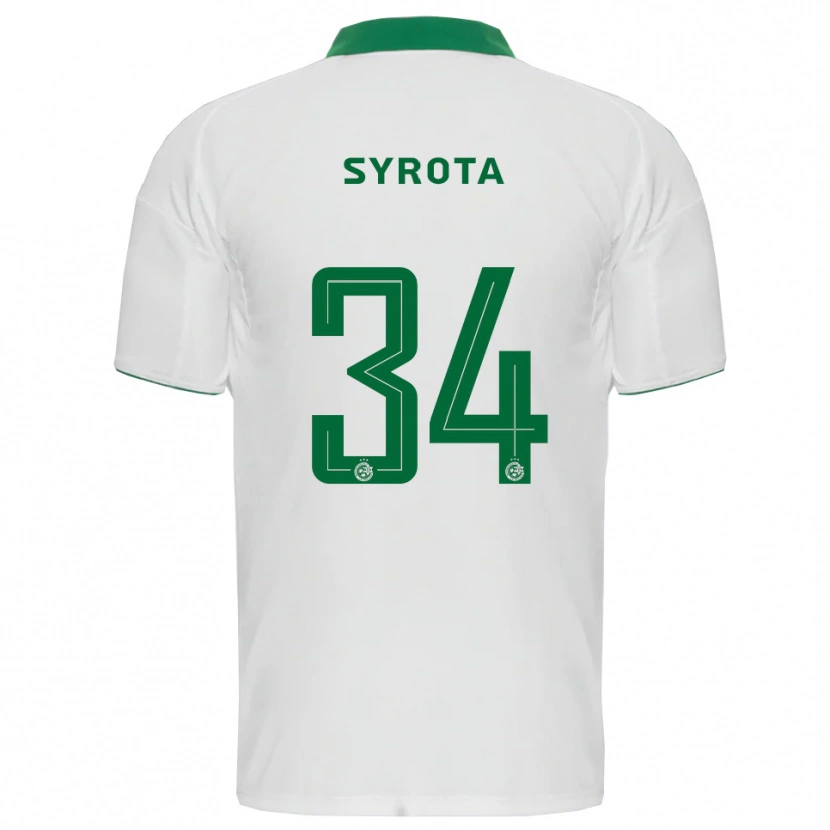 Danxen Kid Oleksandr Syrota #34 White Green Away Jersey 2025/26 T-Shirt