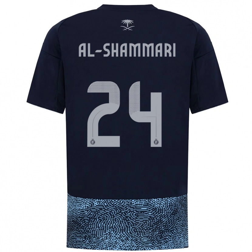 Danxen Kid Mansour Al-Shammari #24 Navy Sky Blue Away Jersey 2025/26 T-Shirt