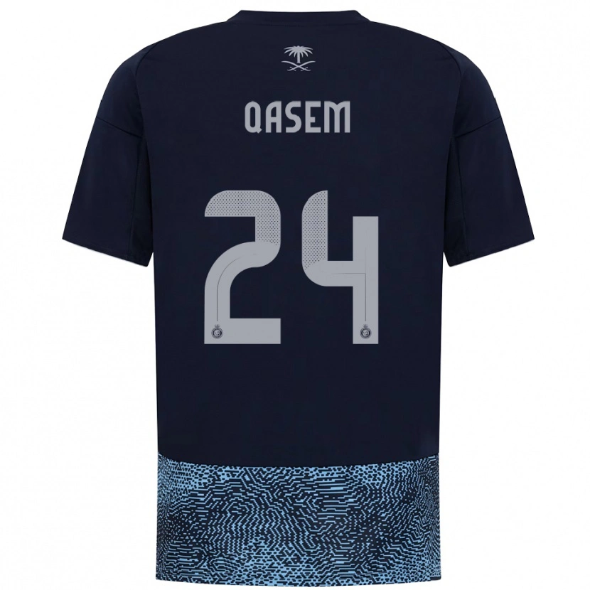 Danxen Kid Mohammed Qasem #24 Navy Sky Blue Away Jersey 2025/26 T-Shirt