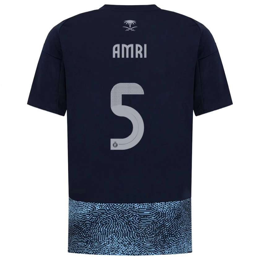 Danxen Kid Abdulelah Al-Amri #5 Navy Sky Blue Away Jersey 2025/26 T-Shirt