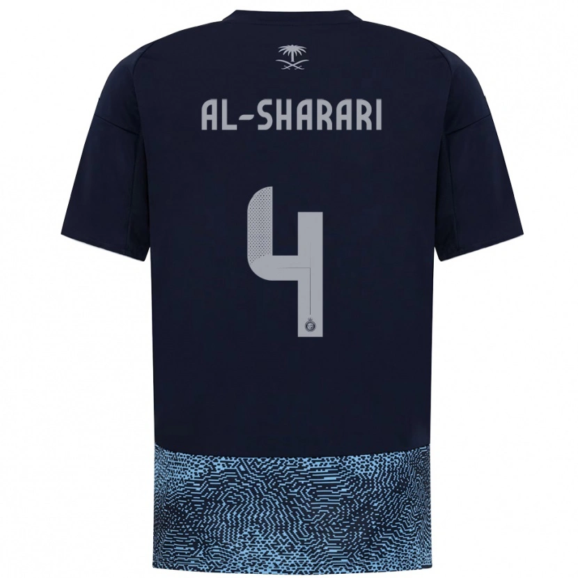 Danxen Kid Nader Al-Sharari #4 Navy Sky Blue Away Jersey 2025/26 T-Shirt