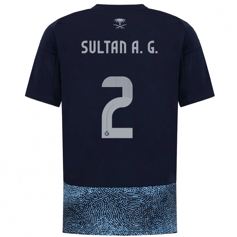 Danxen Kid Sultan Al-Ghannam #2 Navy Sky Blue Away Jersey 2025/26 T-Shirt