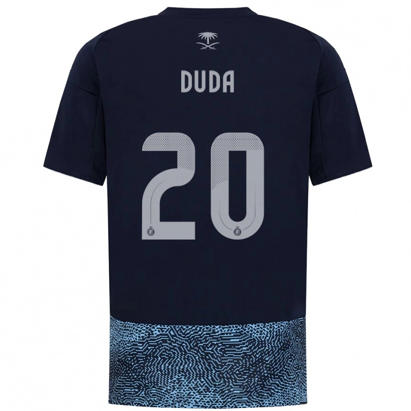 Danxen Kid Duda Francelino #20 Navy Sky Blue Away Jersey 2025/26 T-Shirt