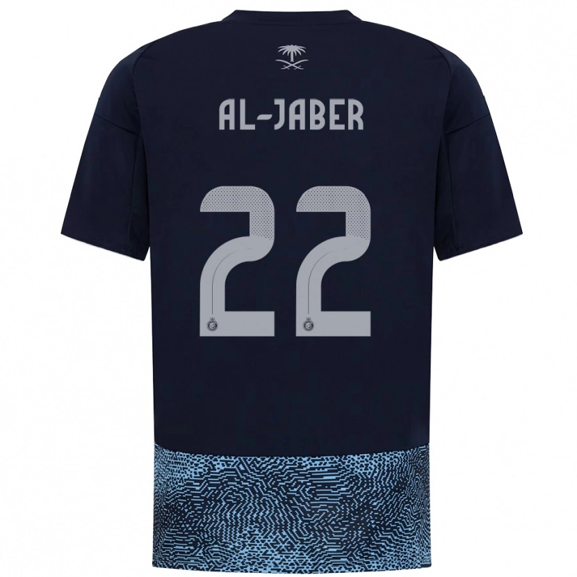 Danxen Kid Abdulmalik Al-Jaber #22 Navy Sky Blue Away Jersey 2025/26 T-Shirt