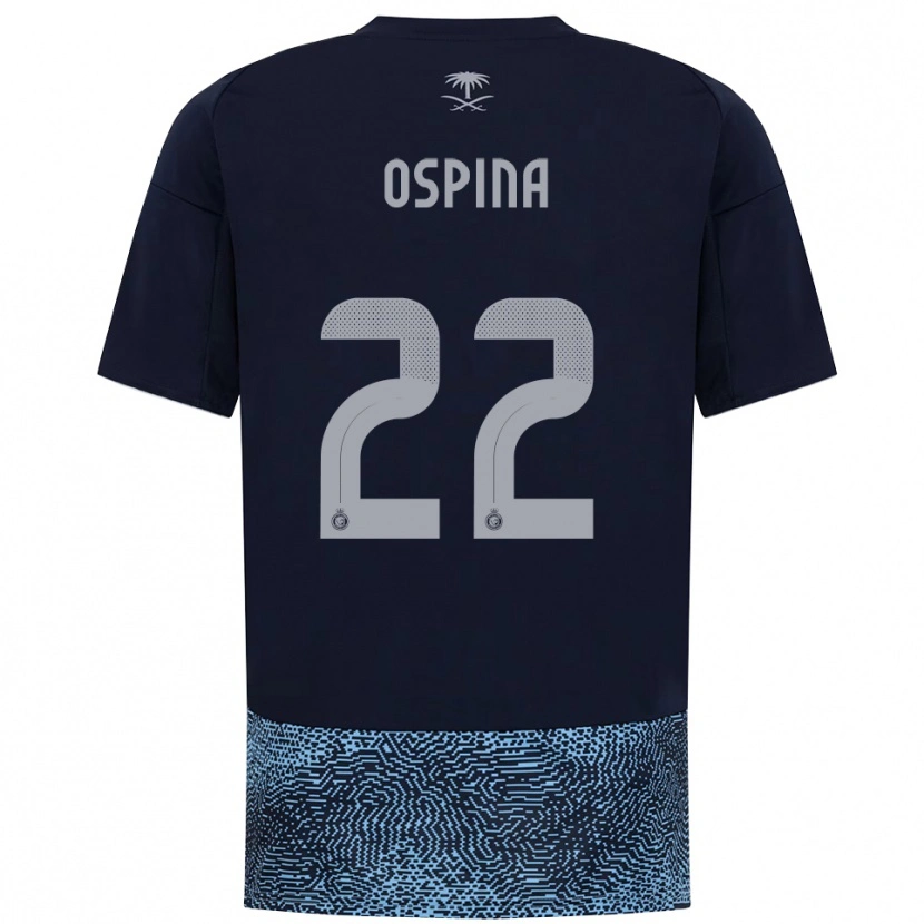 Danxen Kid David Ospina #22 Navy Sky Blue Away Jersey 2025/26 T-Shirt