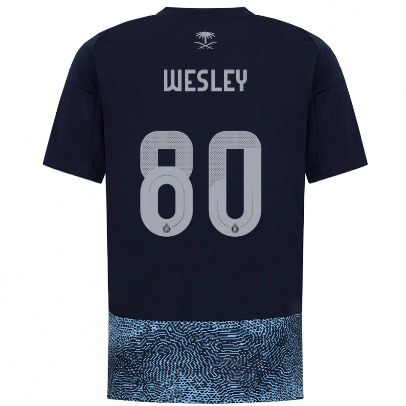 Danxen Kid Wesley #80 Navy Sky Blue Away Jersey 2025/26 T-Shirt