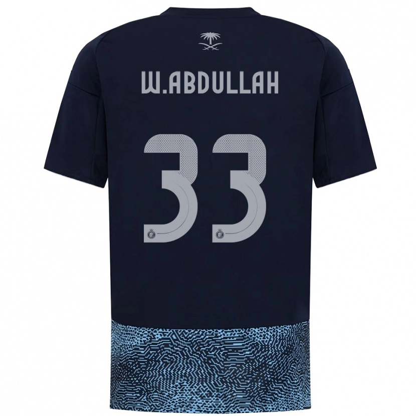 Danxen Kid Waleed Abdullah #33 Navy Sky Blue Away Jersey 2025/26 T-Shirt