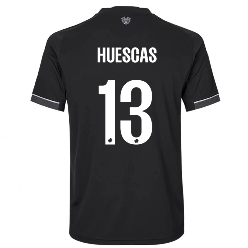 Danxen Kid Rodrigo Huescas #13 Black White Away Jersey 2025/26 T-Shirt