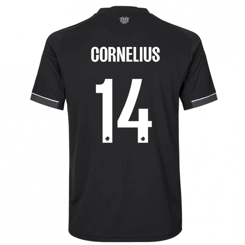 Danxen Kid Andreas Cornelius #14 Black White Away Jersey 2025/26 T-Shirt