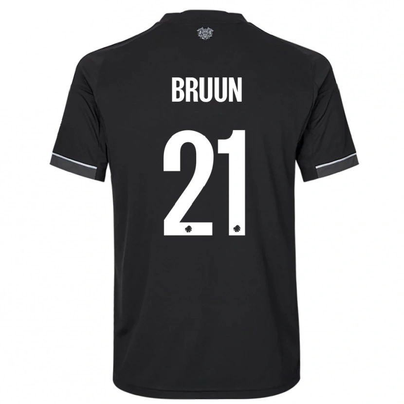 Danxen Kid Alfred Bruun #21 Black White Away Jersey 2025/26 T-Shirt