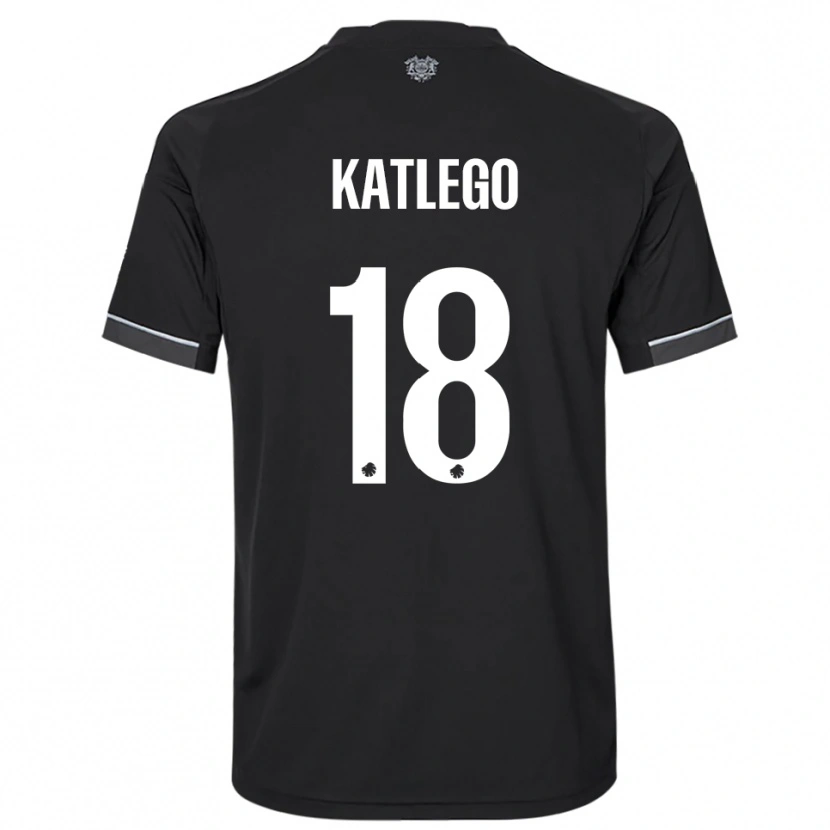 Danxen Kid David Katlego #18 Black White Away Jersey 2025/26 T-Shirt