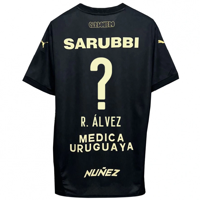 Danxen Kid Rodrigo Álvez #0 Black Gold Away Jersey 2025/26 T-Shirt