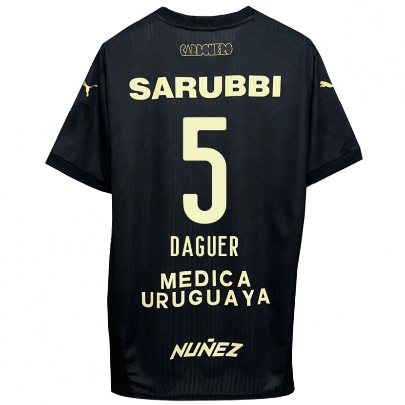 Danxen Kid Julio Daguer #5 Black Gold Away Jersey 2025/26 T-Shirt