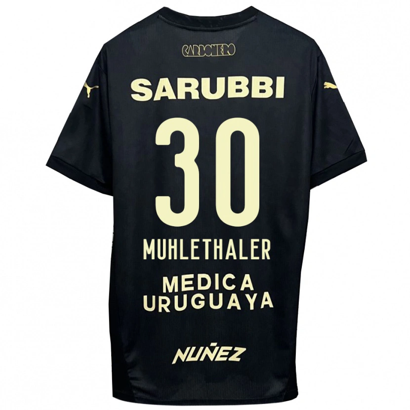 Danxen Kid Stiven Muhlethaler #30 Black Gold Away Jersey 2025/26 T-Shirt