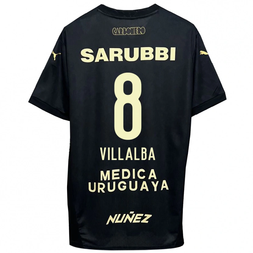 Danxen Kid Héctor Villalba #8 Black Gold Away Jersey 2025/26 T-Shirt