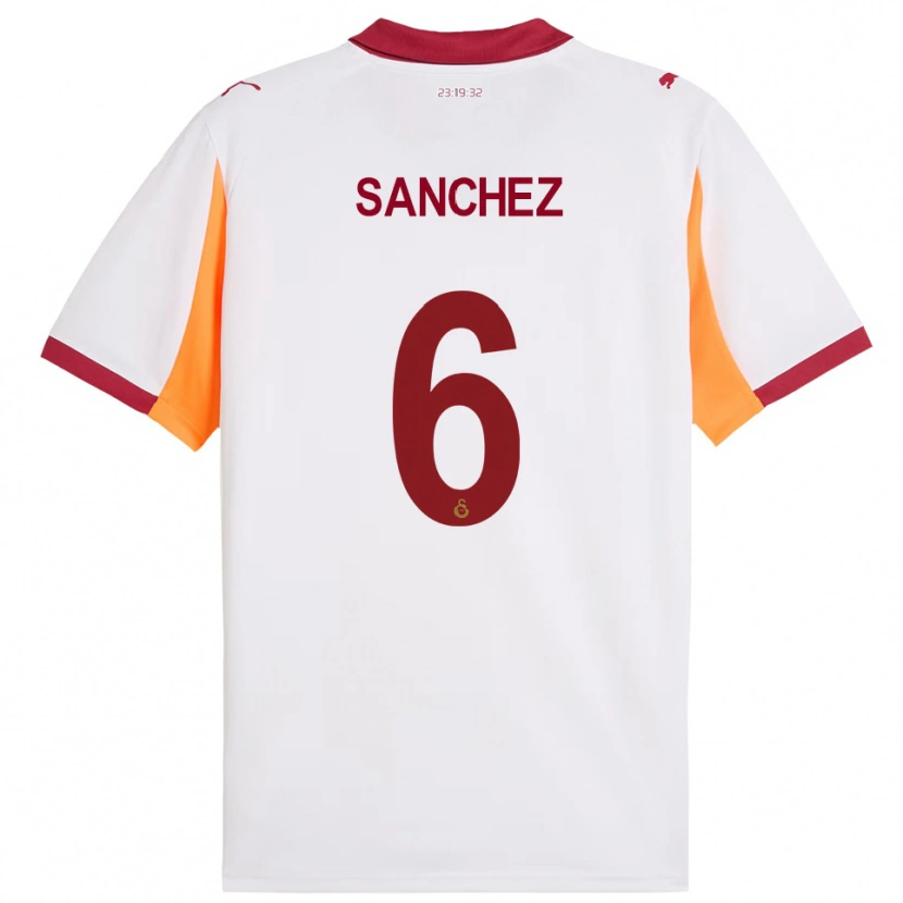 Danxen Kid Davinson Sánchez #6 White Red Away Jersey 2025/26 T-Shirt