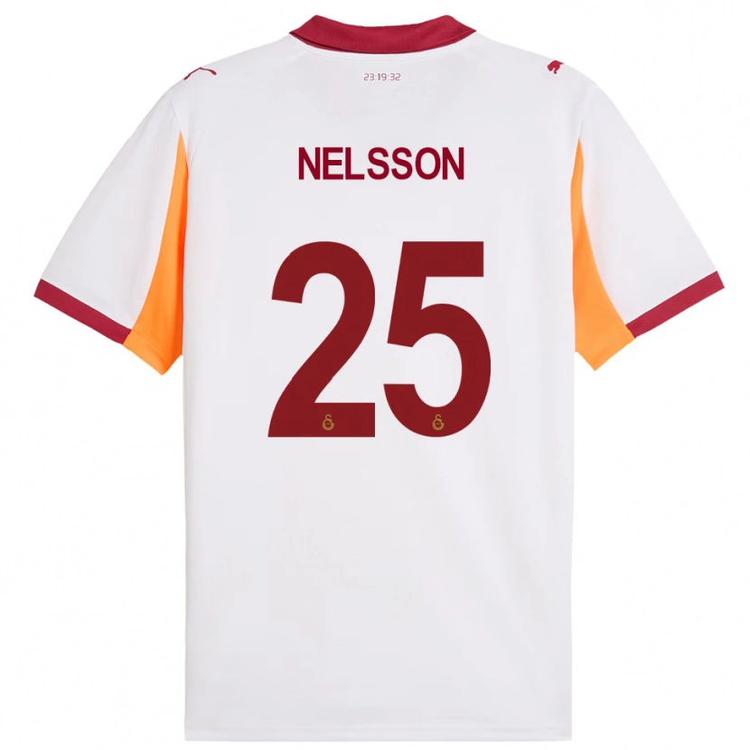 Danxen Kid Victor Nelsson #25 White Red Away Jersey 2025/26 T-Shirt