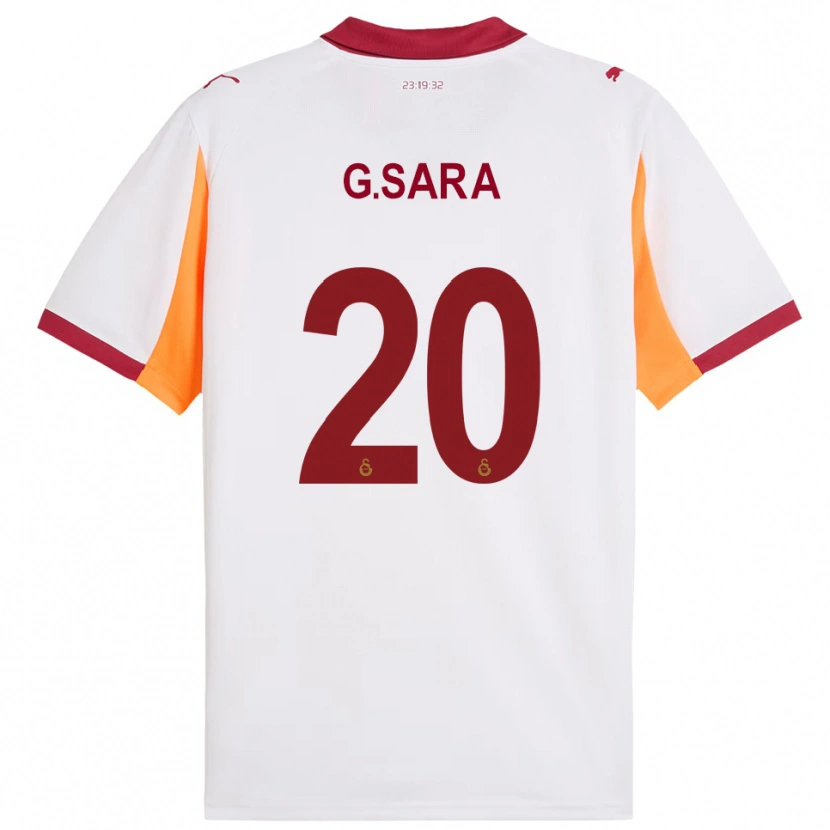 Danxen Kid Gabriel Sara #20 White Red Away Jersey 2025/26 T-Shirt
