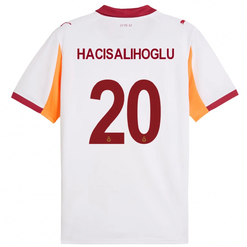 Danxen Kid Arda Hacisalihoglu #20 White Red Away Jersey 2025/26 T-Shirt